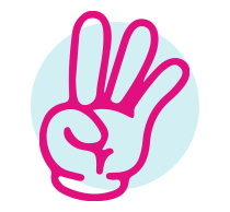 Ícone - Mão com três dedos levantados